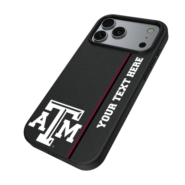 Texas A&M University Aggies Personalized Sidebard iPhone MagSafe Compatible Phone Case for Apple iPhone Iso.Jpg