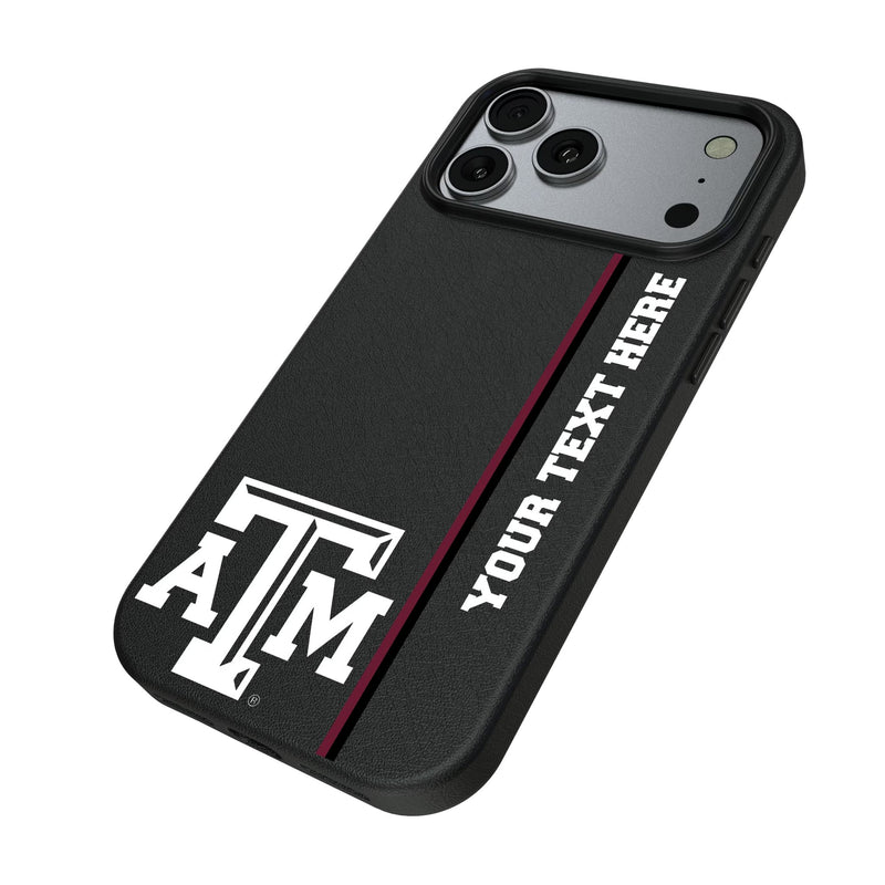 Texas A&M University Aggies Personalized Sidebard iPhone MagSafe Compatible Phone Case for Apple iPhone Iso.Jpg