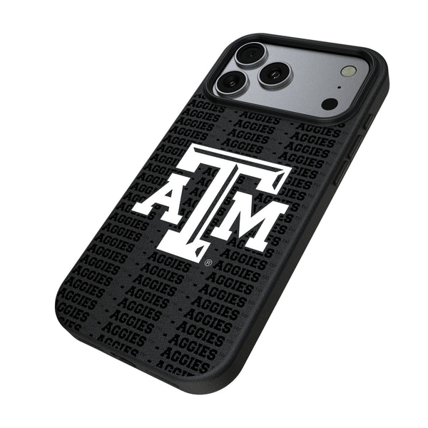 Texas A&M University Aggies Text Backdrop iPhone MagSafe Compatible Phone Case for Apple iPhone Iso.Jpg