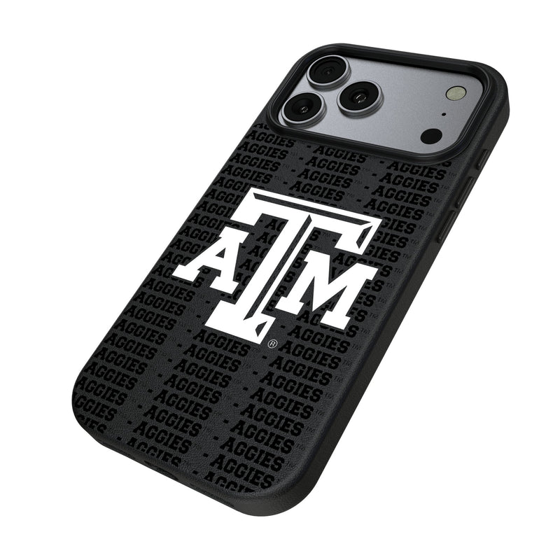 Texas A&M University Aggies Text Backdrop iPhone MagSafe Compatible Phone Case for Apple iPhone Iso.Jpg