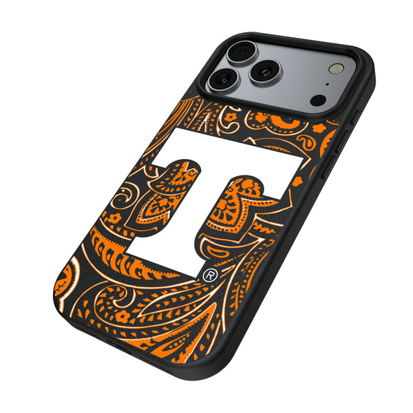 University of Tennessee Volunteers Paisley iPhone MagSafe Compatible Phone Case for Apple iPhone Iso.Jpg