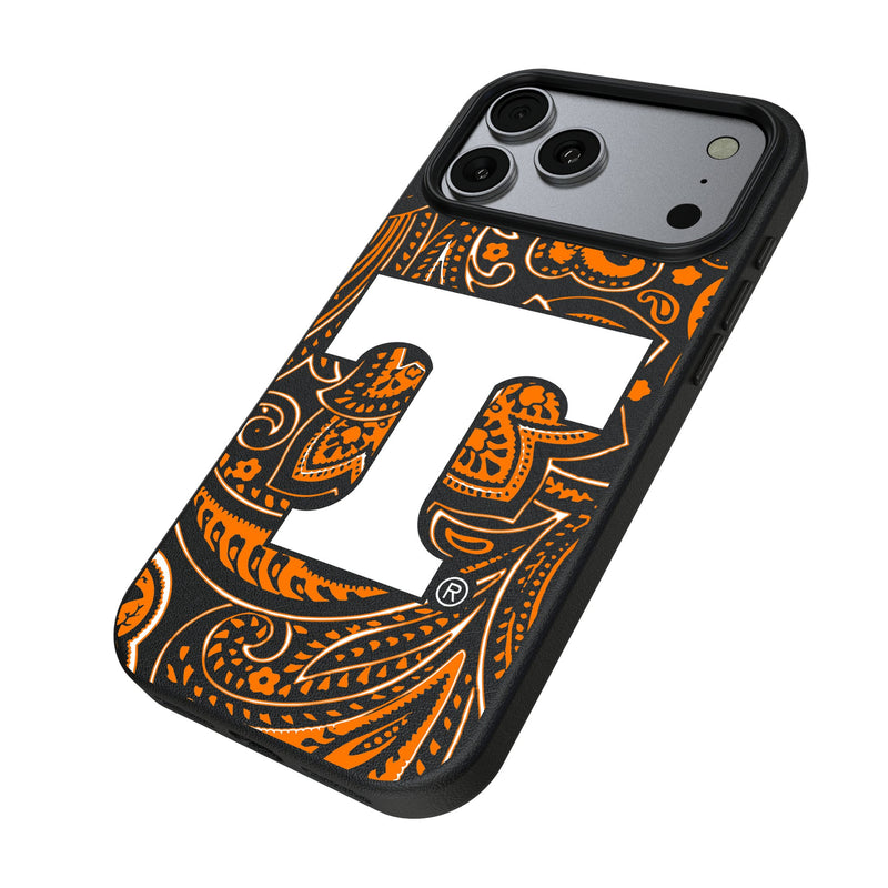 University of Tennessee Volunteers Paisley iPhone MagSafe Compatible Phone Case for Apple iPhone Iso.Jpg