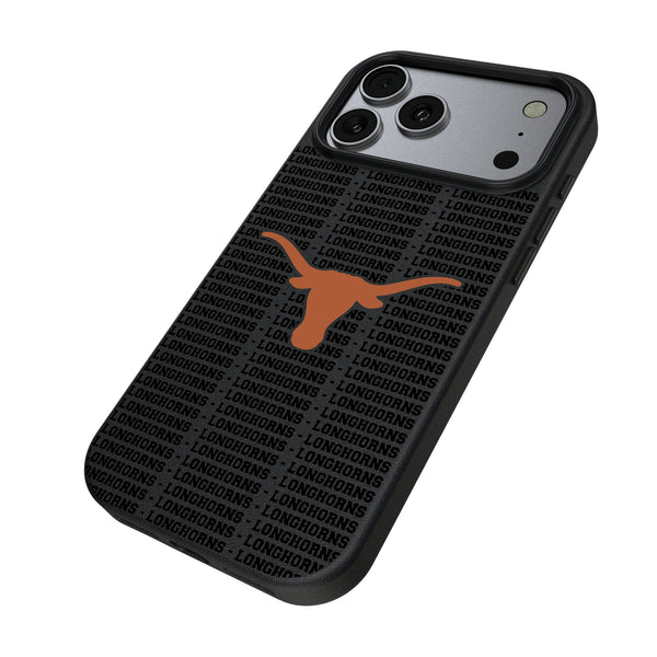 University of Texas Longhorns Text Backdrop iPhone MagSafe Compatible Phone Case for Apple iPhone Iso.Jpg