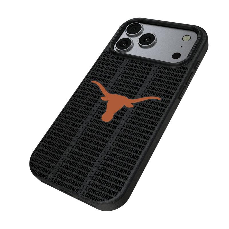 University of Texas Longhorns Text Backdrop iPhone MagSafe Compatible Phone Case for Apple iPhone Iso.Jpg