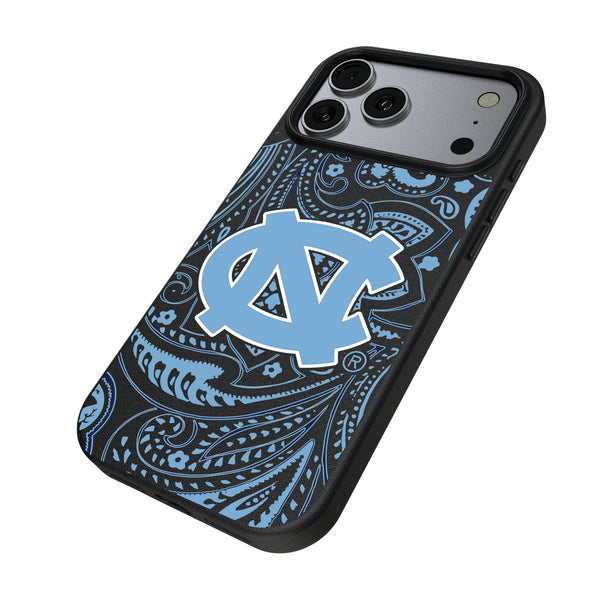 University of North Carolina Tar Heels Paisley iPhone MagSafe Compatible Phone Case for Apple iPhone Iso.Jpg