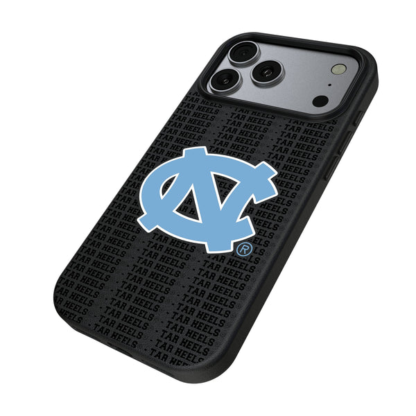 University of North Carolina Tar Heels Text Backdrop iPhone MagSafe Compatible Phone Case for Apple iPhone Iso.Jpg