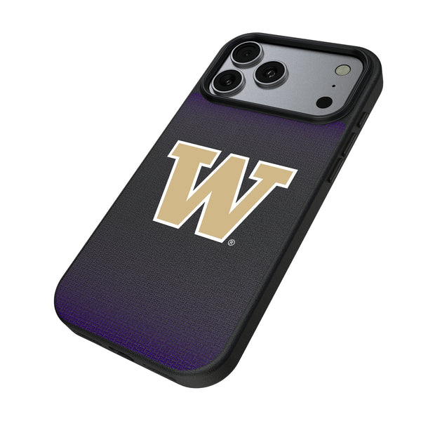 University of Washington Huskies Linen iPhone MagSafe Compatible Phone Case for Apple iPhone Iso.Jpg