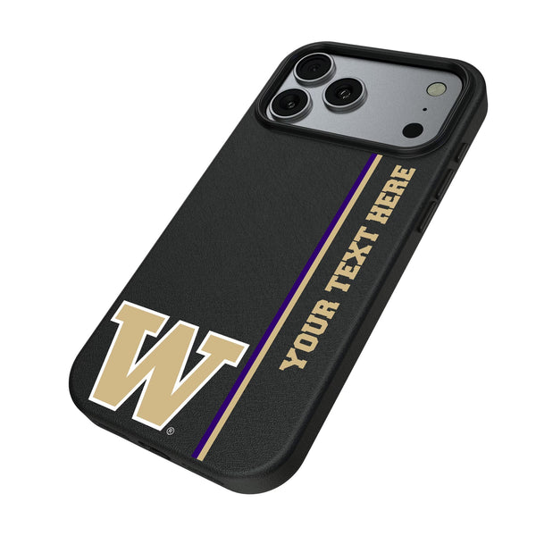 University of Washington Huskies Personalized Sidebard iPhone MagSafe Compatible Phone Case for Apple iPhone Iso.Jpg