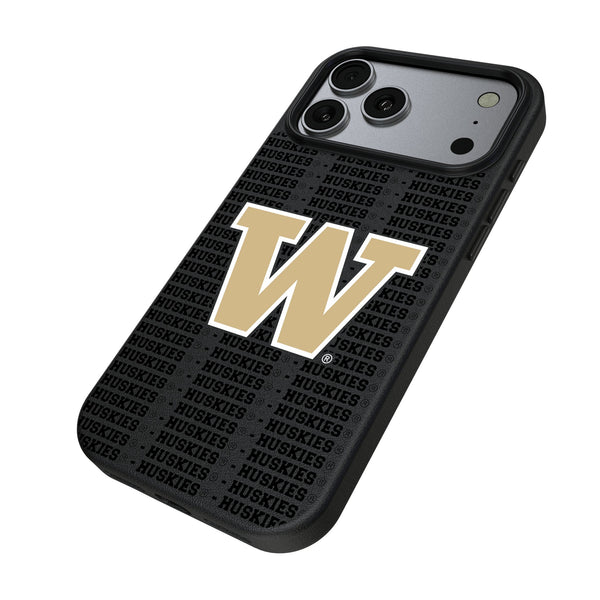 University of Washington Huskies Text Backdrop iPhone MagSafe Compatible Phone Case for Apple iPhone Iso.Jpg