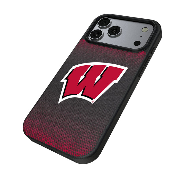 University of Wisconsin Badgers Linen iPhone MagSafe Compatible Phone Case for Apple iPhone Iso.Jpg
