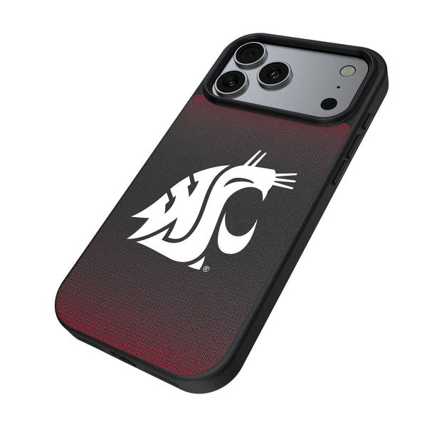 Washington State University Cougars Linen iPhone MagSafe Compatible Phone Case for Apple iPhone Iso.Jpg