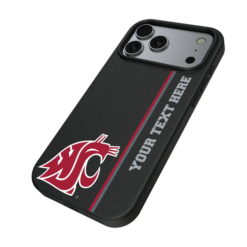 Washington State University Cougars Personalized Sidebard iPhone MagSafe Compatible Phone Case for Apple iPhone Iso.Jpg