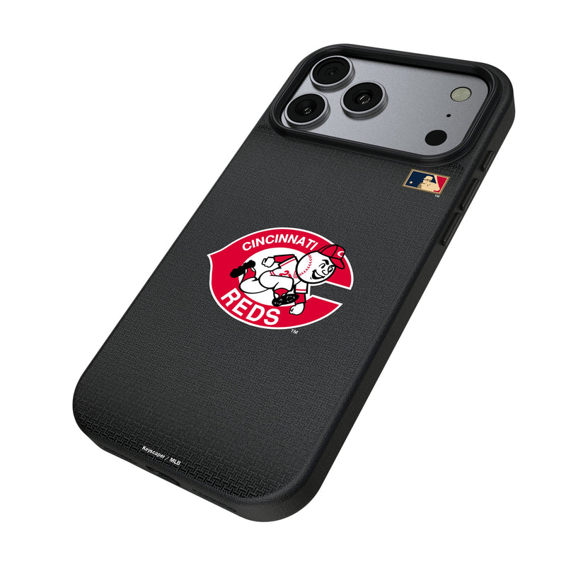 Cincinnati Reds 1974-1992 - Cooperstown Collection Linen iPhone MagSafe Compatible Phone Case for Apple iPhone Iso.Jpg