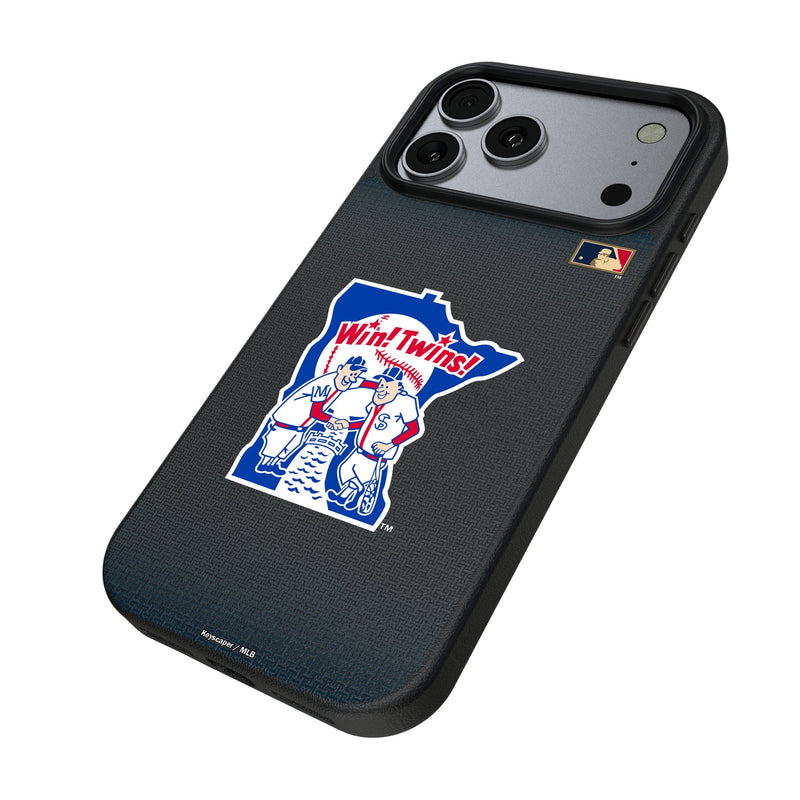 Minnesota Twins 1976-1986 - Cooperstown Collection Linen iPhone MagSafe Compatible Phone Case for Apple iPhone Iso.Jpg
