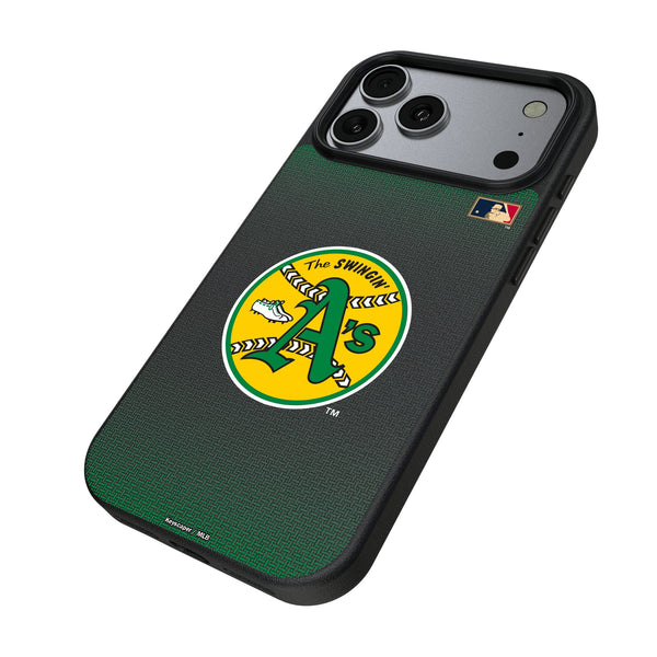 Oakland As 1971-1981 - Cooperstown Collection Linen iPhone MagSafe Compatible Phone Case for Apple iPhone Iso.Jpg