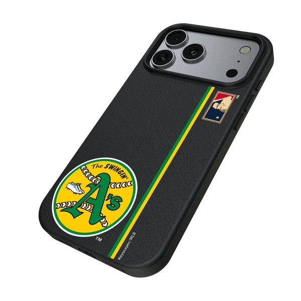 Oakland As 1971-1981 - Cooperstown Collection Sidebar iPhone MagSafe Compatible Phone Case for Apple iPhone Iso.Jpg