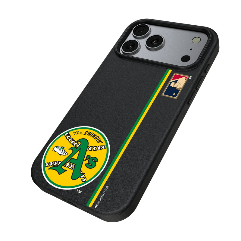 Oakland As 1971-1981 - Cooperstown Collection Sidebar iPhone MagSafe Compatible Phone Case for Apple iPhone Iso.Jpg