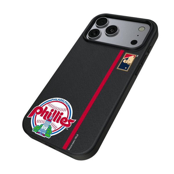 Philadelphia Phillies 1984-1991 - Cooperstown Collection Sidebar iPhone MagSafe Compatible Phone Case for Apple iPhone Iso.Jpg