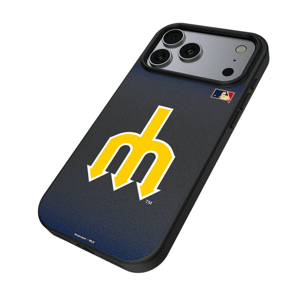 Seattle Mariners 1977-1980 - Cooperstown Collection Linen iPhone MagSafe Compatible Phone Case for Apple iPhone Iso.Jpg