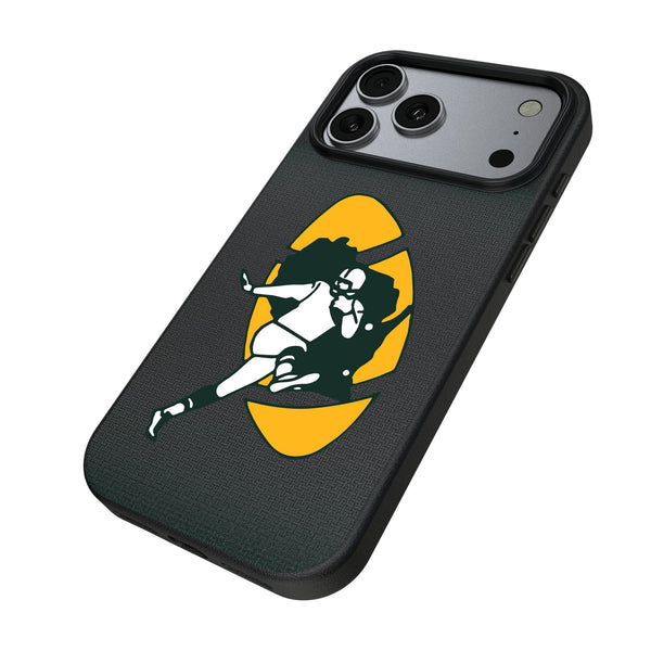 Green Bay Packers Historic Collection Linen iPhone MagSafe Compatible Phone Case for Apple iPhone Iso.Jpg