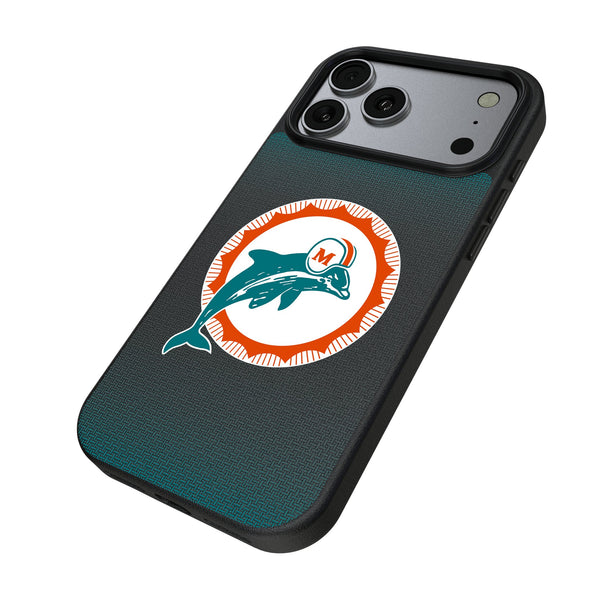 Miami Dolphins 1966-1973 Historic Collection Linen iPhone MagSafe Compatible Phone Case for Apple iPhone Iso.Jpg