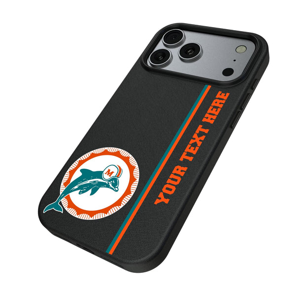 Miami Dolphins 1966-1973 Historic Collection Personalized Sidebard iPhone MagSafe Compatible Phone Case for Apple iPhone Iso.Jpg