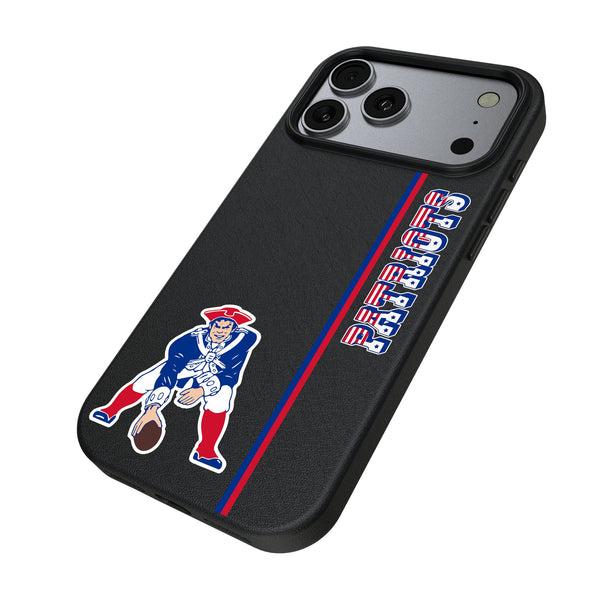 New England Patriots Historic Collection Sidebar iPhone MagSafe Compatible Phone Case for Apple iPhone Iso.Jpg