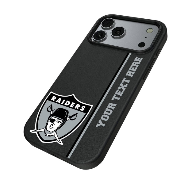Oakland Raiders 1963 Historic Collection Personalized Sidebard iPhone MagSafe Compatible Phone Case for Apple iPhone Iso.Jpg