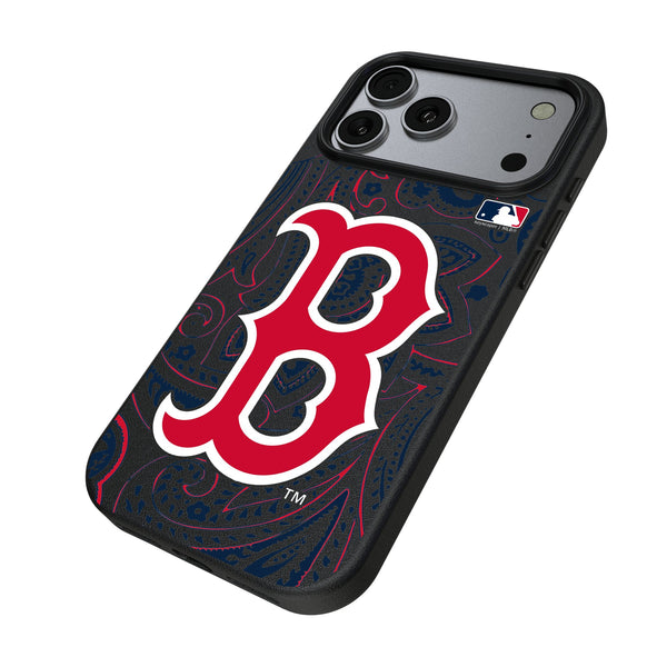 Boston Red Sox Paisley iPhone MagSafe Compatible Phone Case for Apple iPhone Iso.Jpg
