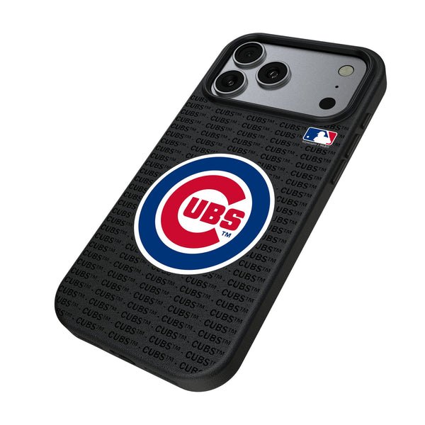 Chicago Cubs Text Backdrop iPhone MagSafe Compatible Phone Case for Apple iPhone Iso.Jpg