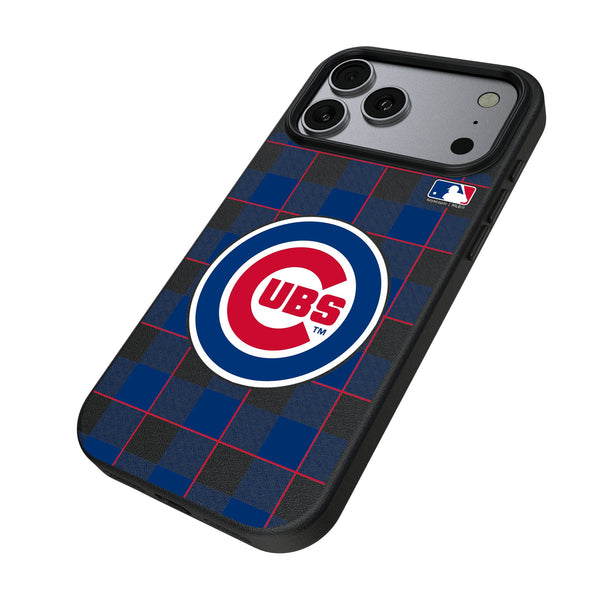 Chicago Cubs Plaid iPhone MagSafe Compatible Phone Case for Apple iPhone Iso.Jpg