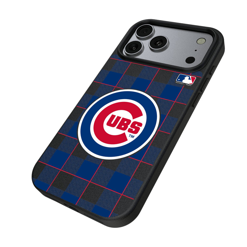 Chicago Cubs Plaid iPhone MagSafe Compatible Phone Case for Apple iPhone Iso.Jpg