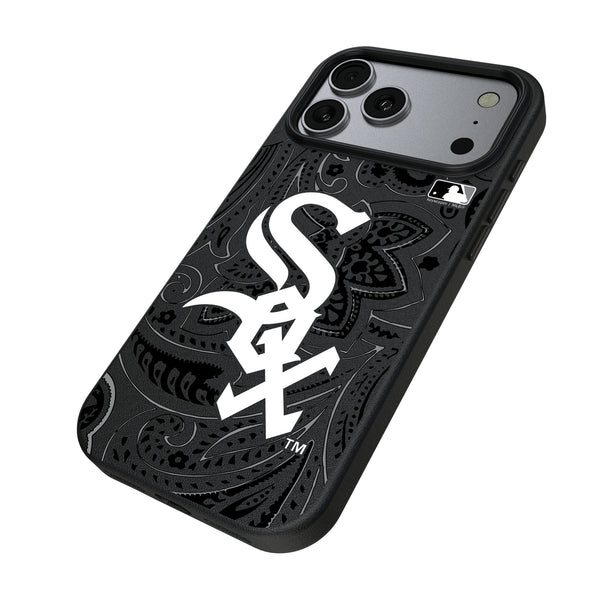 Chicago White Sox Paisley iPhone MagSafe Compatible Phone Case for Apple iPhone Iso.Jpg