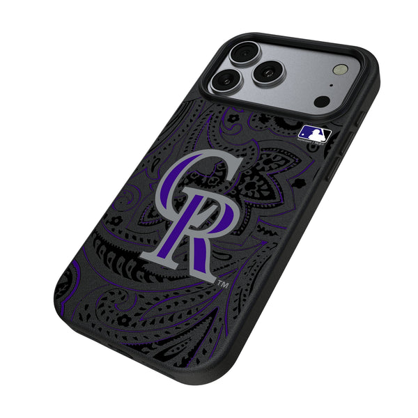 Colorado Rockies Paisley iPhone MagSafe Compatible Phone Case for Apple iPhone Iso.Jpg