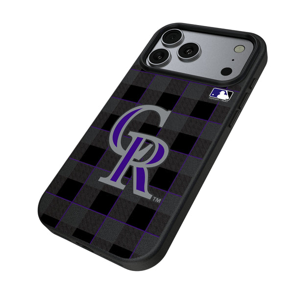 Colorado Rockies Plaid iPhone MagSafe Compatible Phone Case for Apple iPhone Iso.Jpg