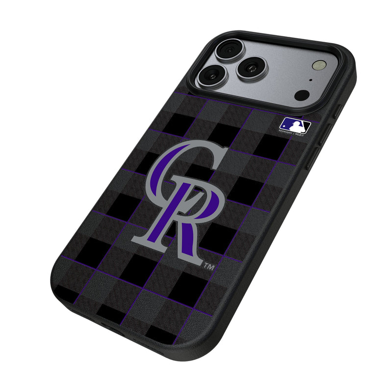 Colorado Rockies Plaid iPhone MagSafe Compatible Phone Case for Apple iPhone Iso.Jpg