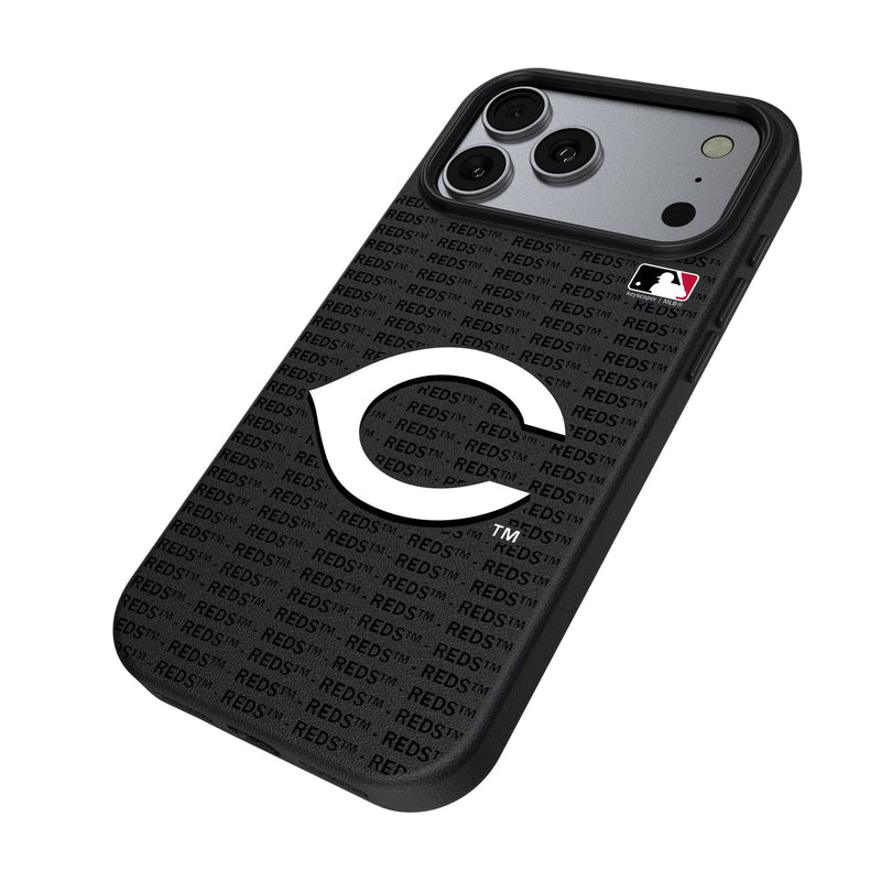 Cincinnati Reds Text Backdrop iPhone MagSafe Compatible Phone Case for Apple iPhone Iso.Jpg