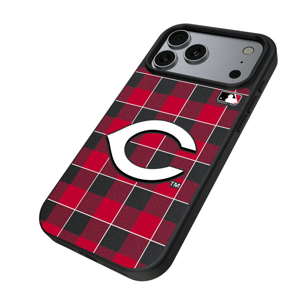 Cincinnati Reds Plaid iPhone MagSafe Compatible Phone Case for Apple iPhone Iso.Jpg