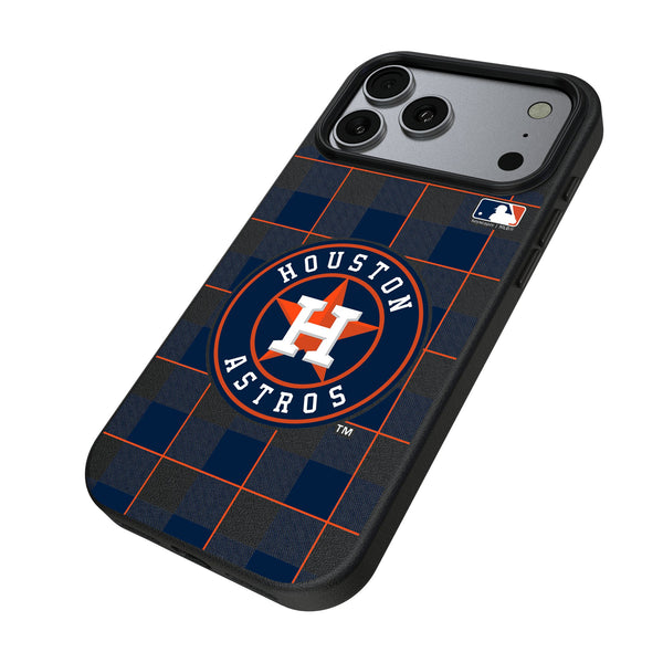 Houston Astros Plaid iPhone MagSafe Compatible Phone Case for Apple iPhone Iso.Jpg