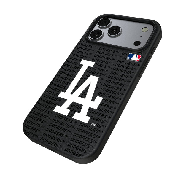 LA Dodgers Text Backdrop iPhone MagSafe Compatible Phone Case for Apple iPhone Iso.Jpg
