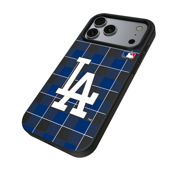 LA Dodgers Plaid iPhone MagSafe Compatible Phone Case for Apple iPhone Iso.Jpg