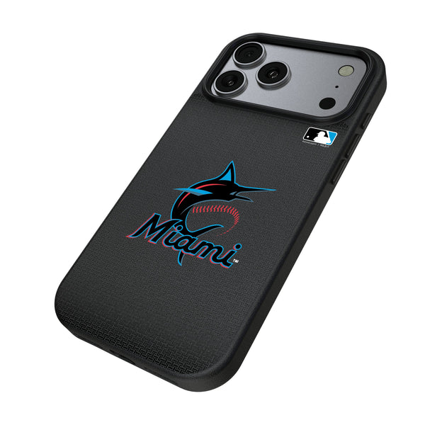 Miami Marlins Linen iPhone MagSafe Compatible Phone Case for Apple iPhone Iso.Jpg