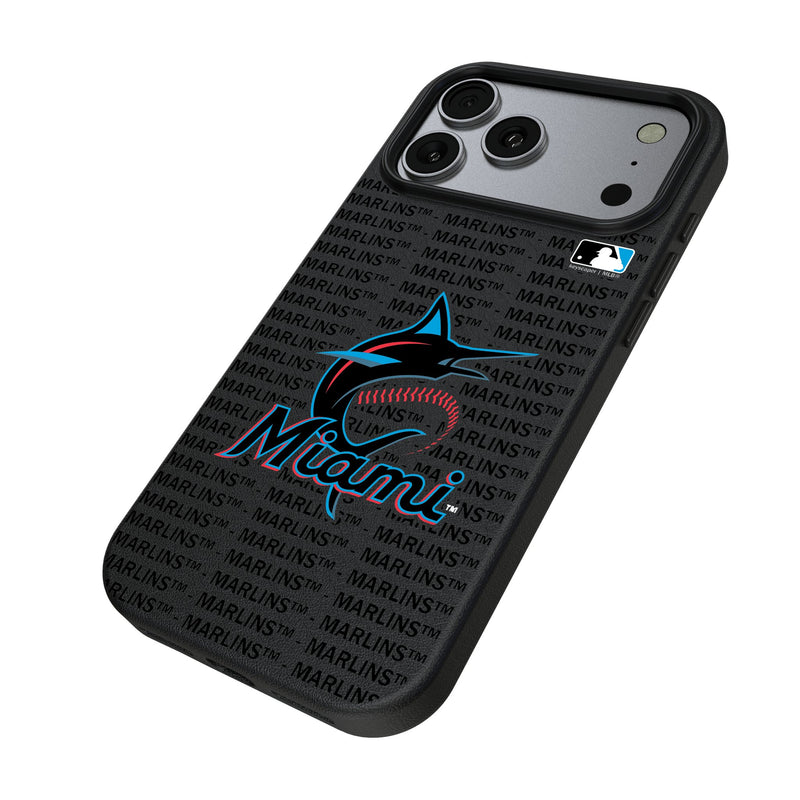 Miami Marlins Text Backdrop iPhone MagSafe Compatible Phone Case for Apple iPhone Iso.Jpg