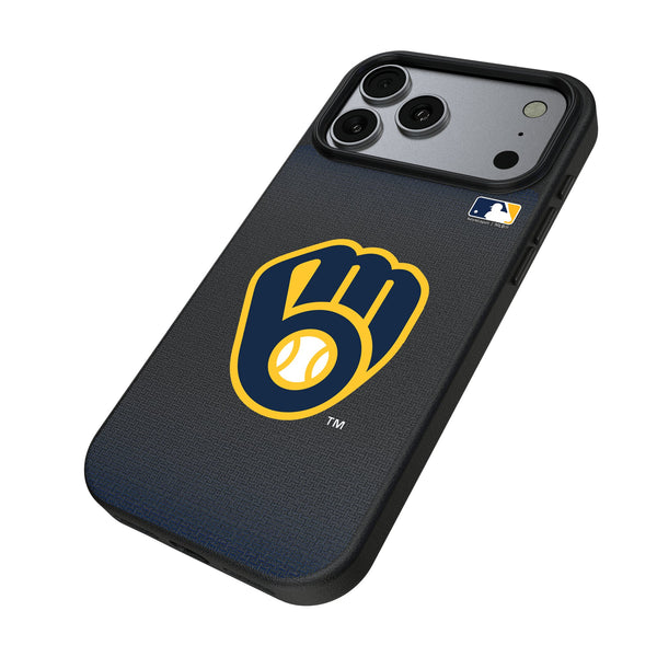 Milwaukee Brewers Linen iPhone MagSafe Compatible Phone Case for Apple iPhone Iso.Jpg