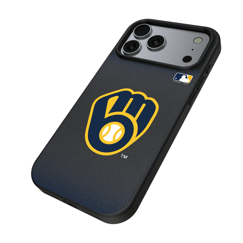 Milwaukee Brewers Linen iPhone MagSafe Compatible Phone Case for Apple iPhone Iso.Jpg