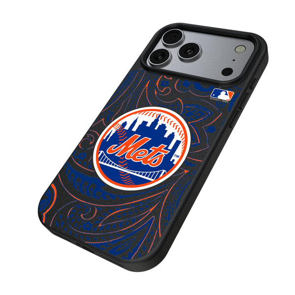 New York Mets Paisley iPhone MagSafe Compatible Phone Case for Apple iPhone Iso.Jpg