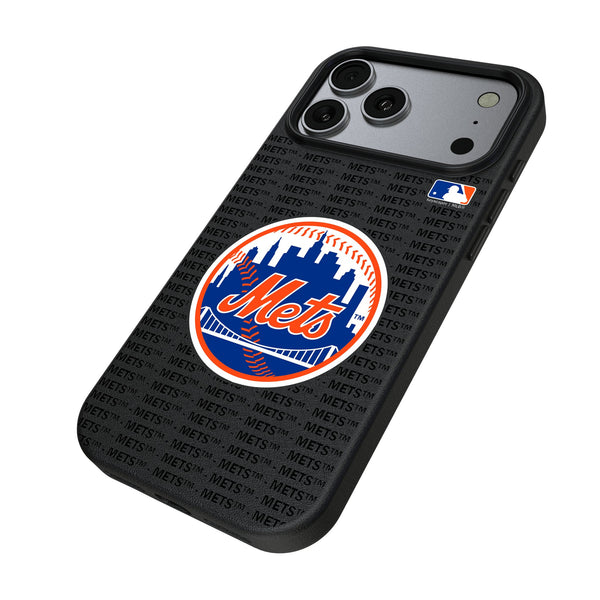 New York Mets Text Backdrop iPhone MagSafe Compatible Phone Case for Apple iPhone Iso.Jpg
