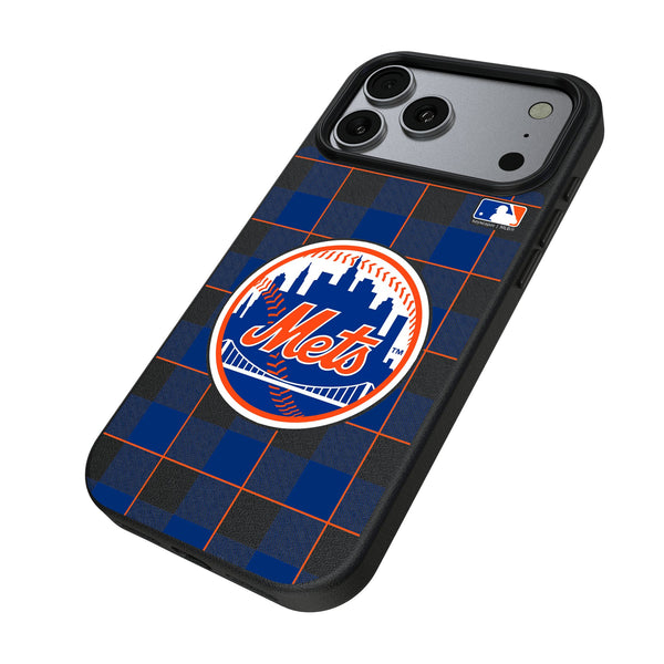 New York Mets Plaid iPhone MagSafe Compatible Phone Case for Apple iPhone Iso.Jpg