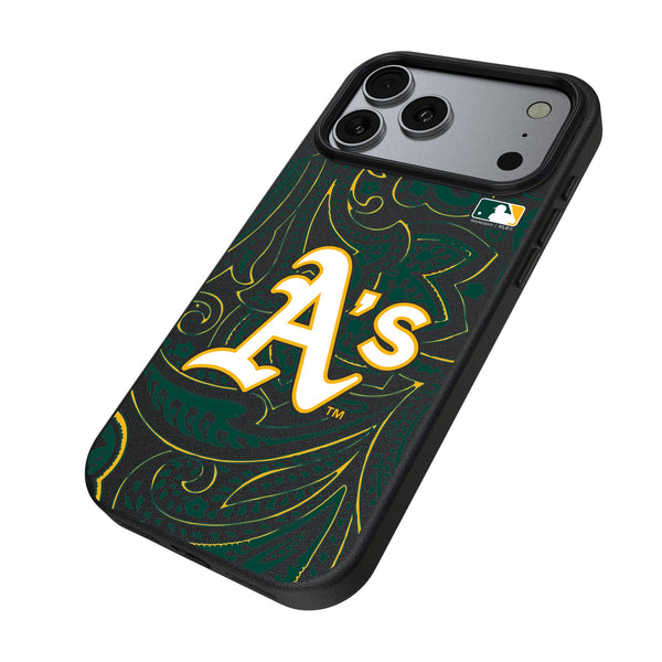 Oakland Athletics Paisley iPhone MagSafe Compatible Phone Case for Apple iPhone Iso.Jpg