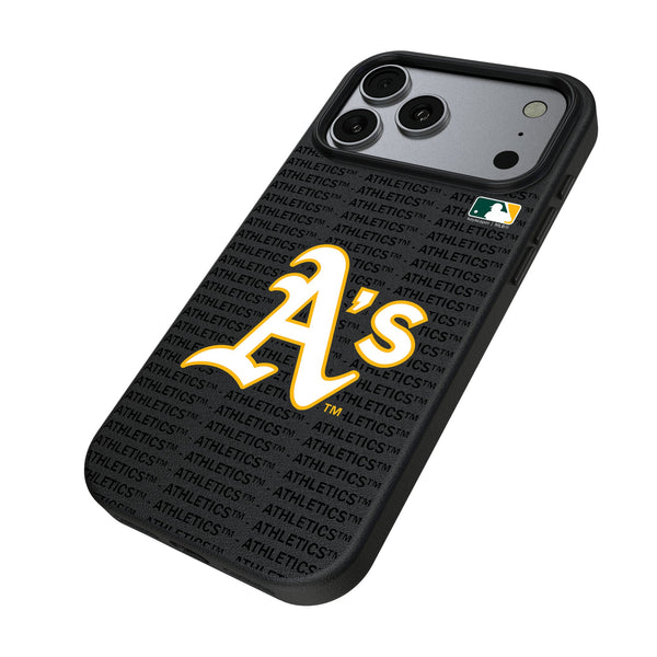 Oakland Athletics Text Backdrop iPhone MagSafe Compatible Phone Case for Apple iPhone Iso.Jpg
